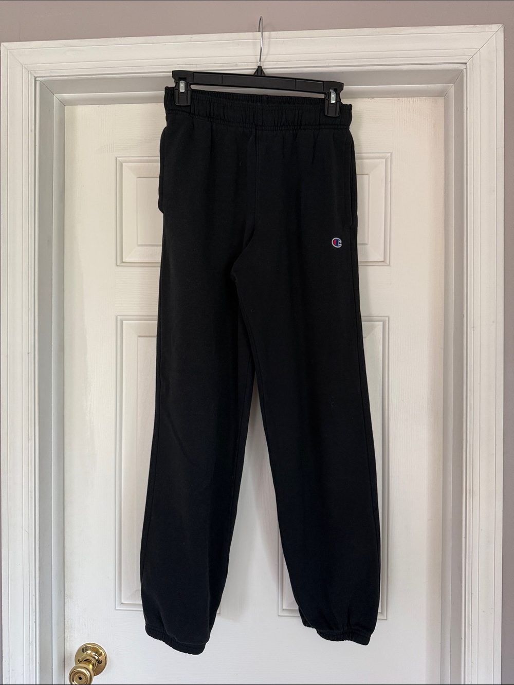 Champion Women’s Black Sweatpants with Logo